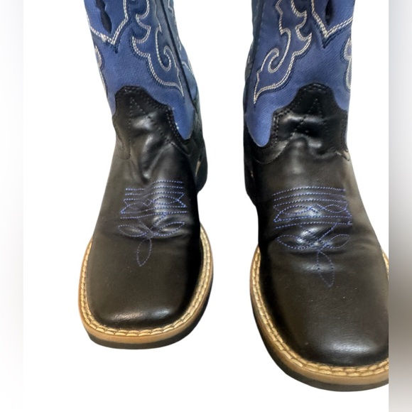 OLD WEST youth blue cowboy boots boys girls size 12 - mintđź’ĄWorn once - Picture 10 of 15